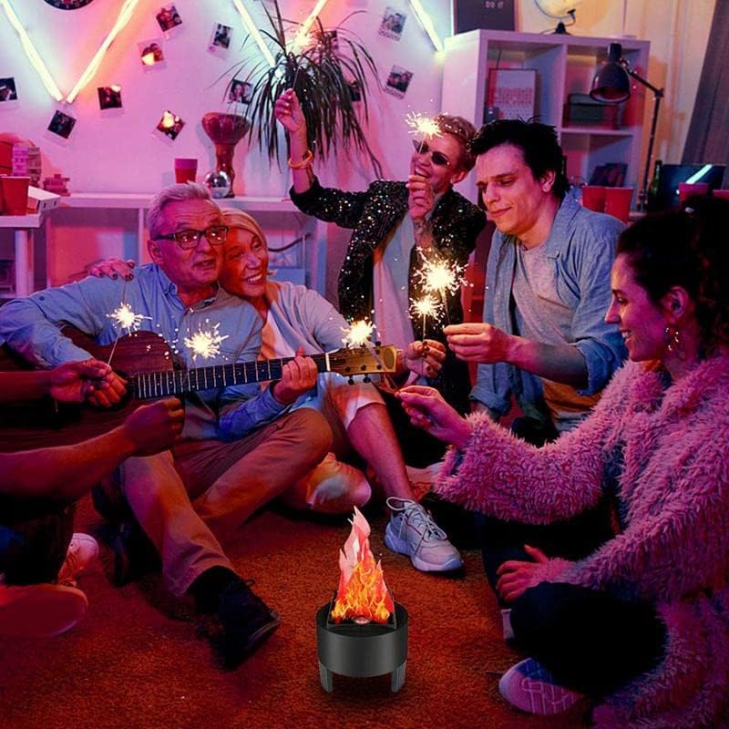 Lancoon 3D LED Fake Fire Flame Light, 3 Pack Artificial Flickering Flame Lamp Bulb Electric Campfire Effect Indoor for Christmas Halloween Festival Event Party Club Decoration - Image 5